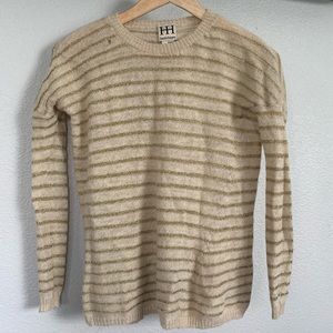 Haute Hippie Wool/Metallic Striped Sweater Sz S